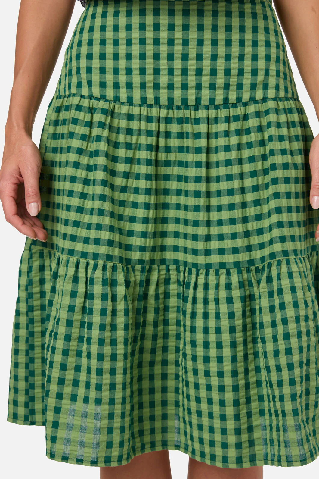 Margot Check Tiered Skirt - Image 2