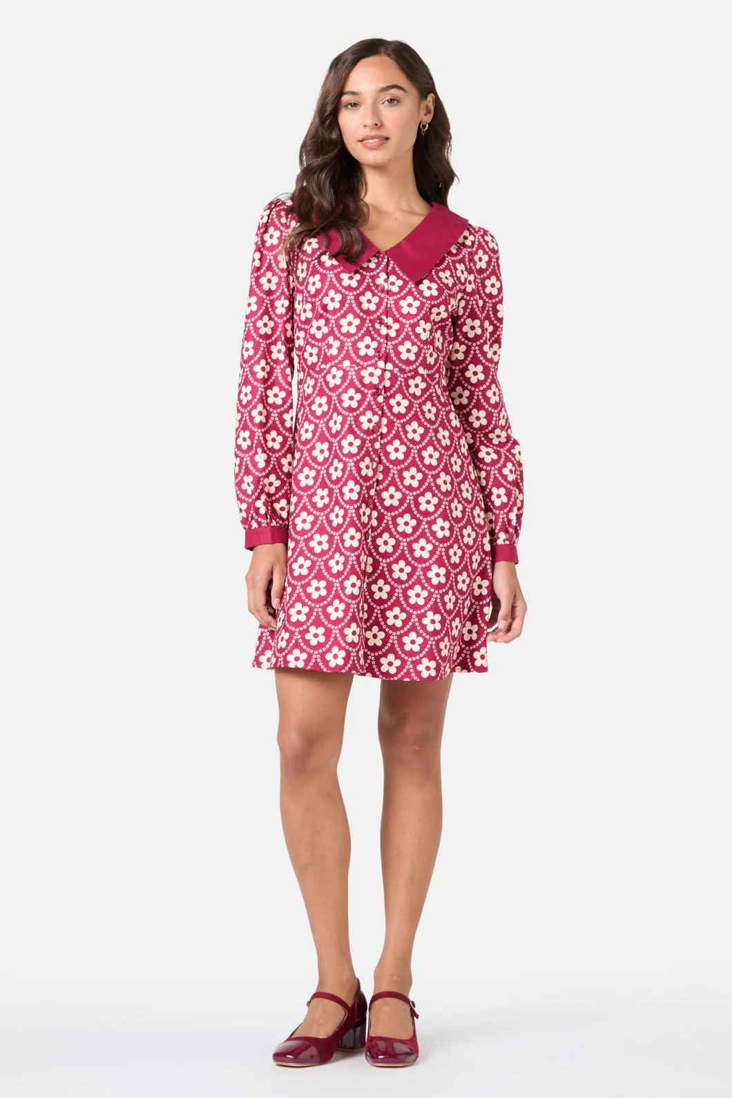 Megan Cute Collar Mini Dress - Image 4