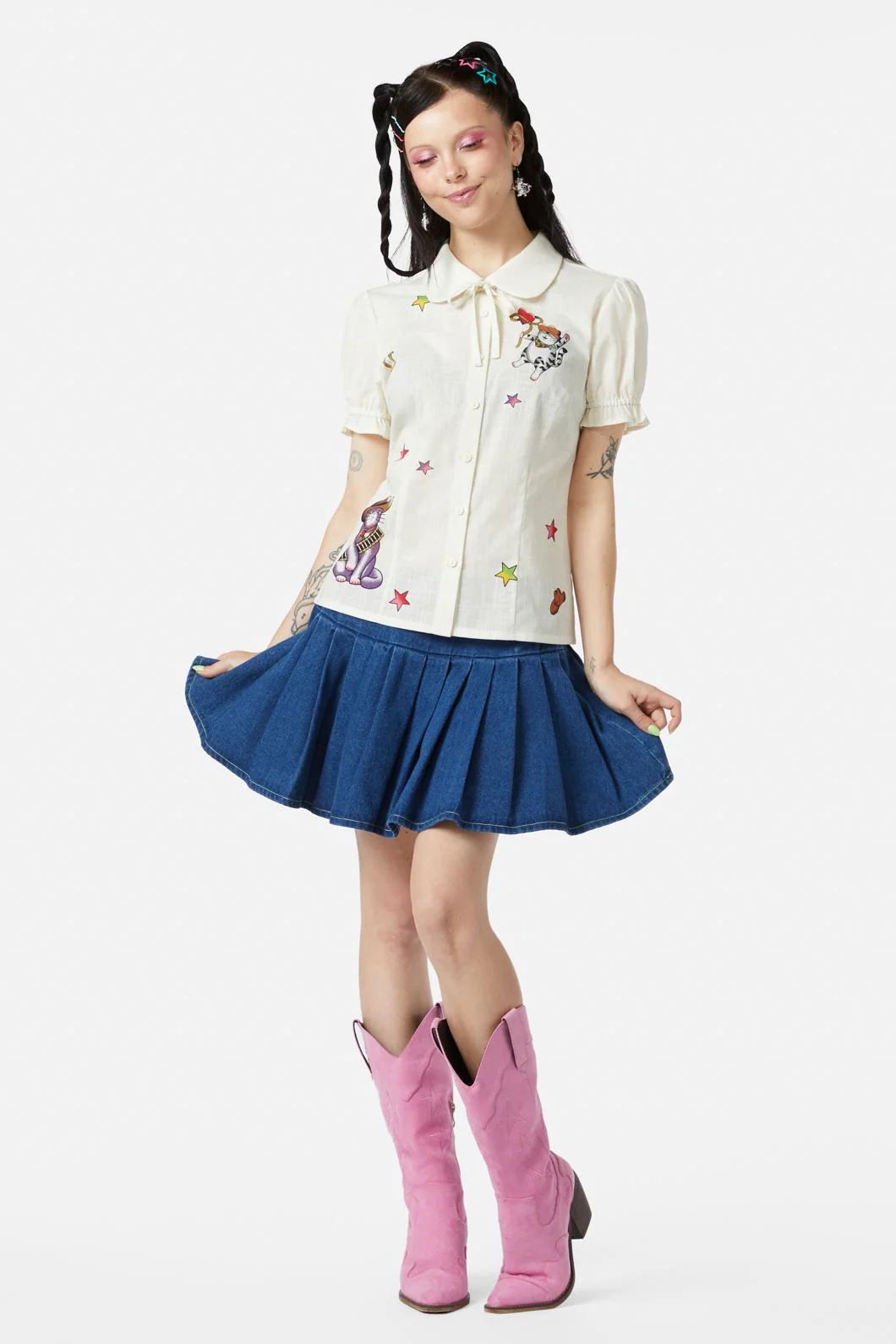 Meowdy Badge Blouse - Image 2