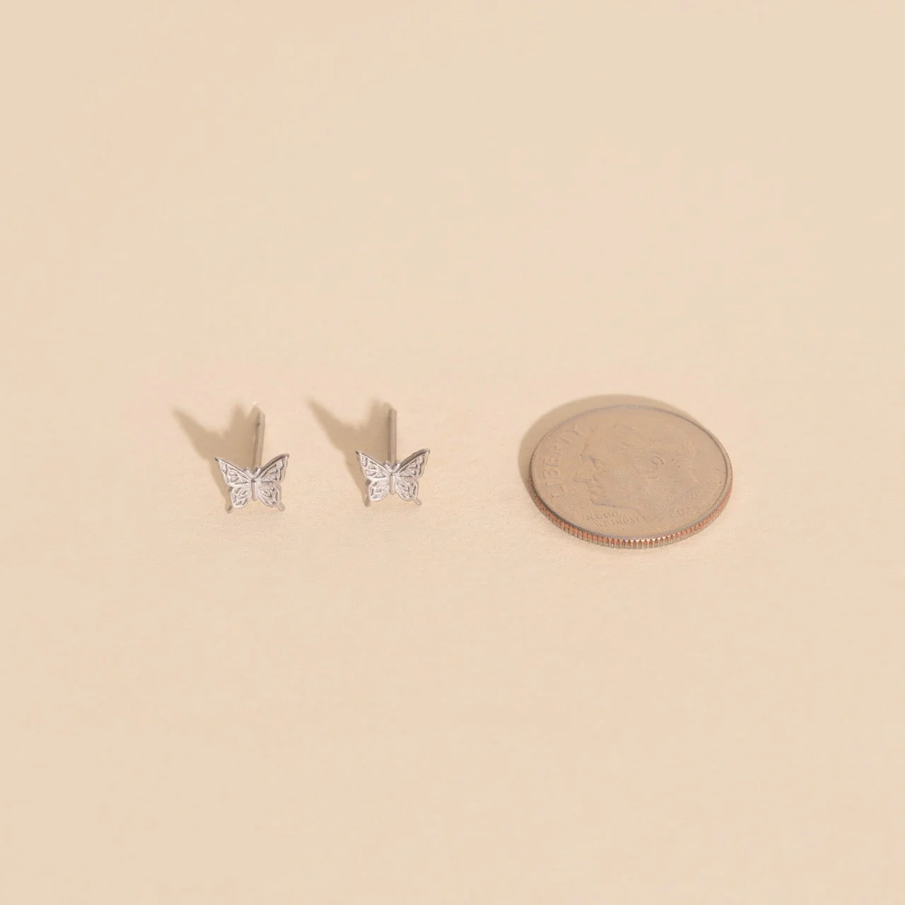 Mini Butterfly Stud Earrings - Image 4