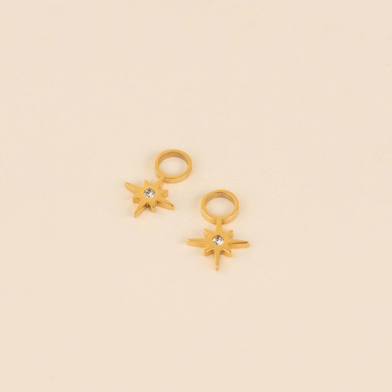 Mini Starburst Huggie Hoop Charms