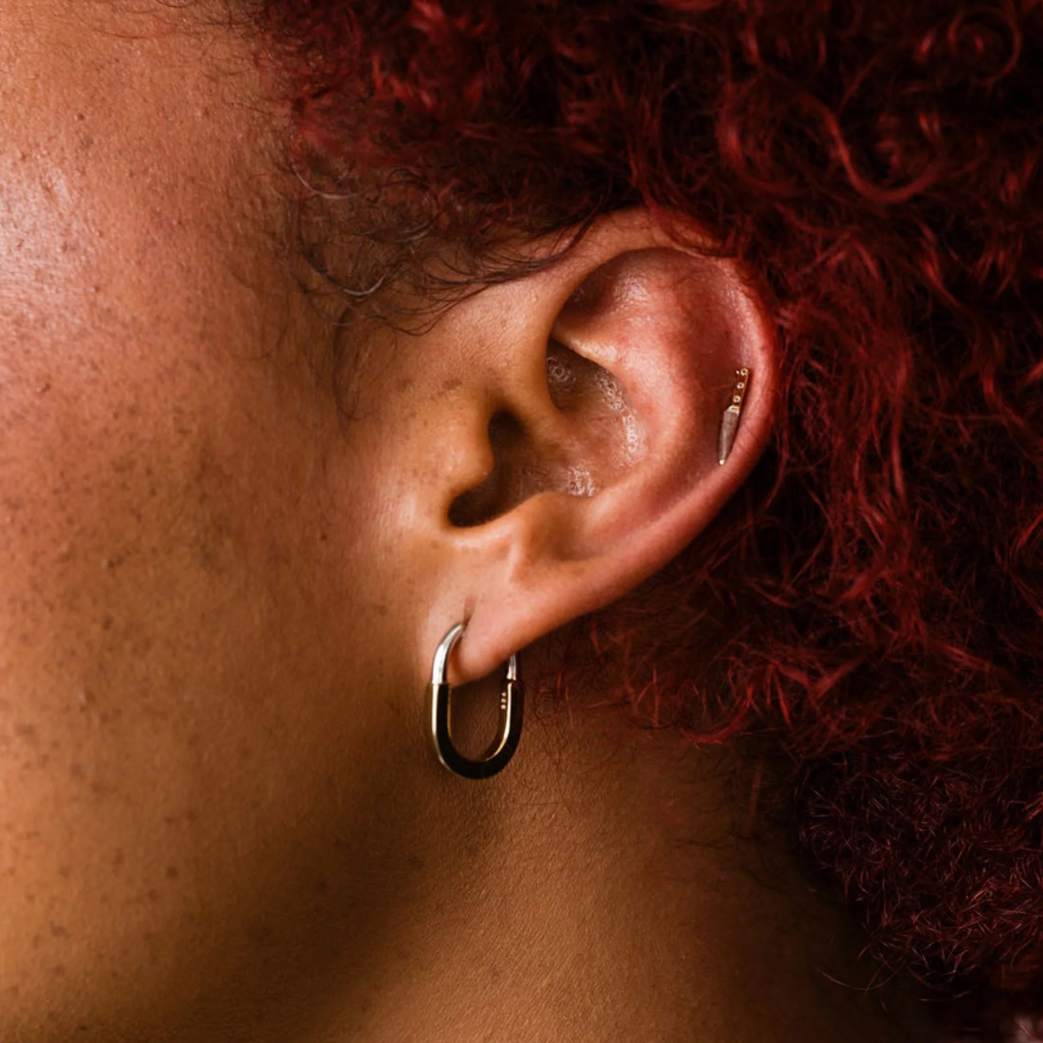 Mixed Metal Huggie Hoops - Image 5