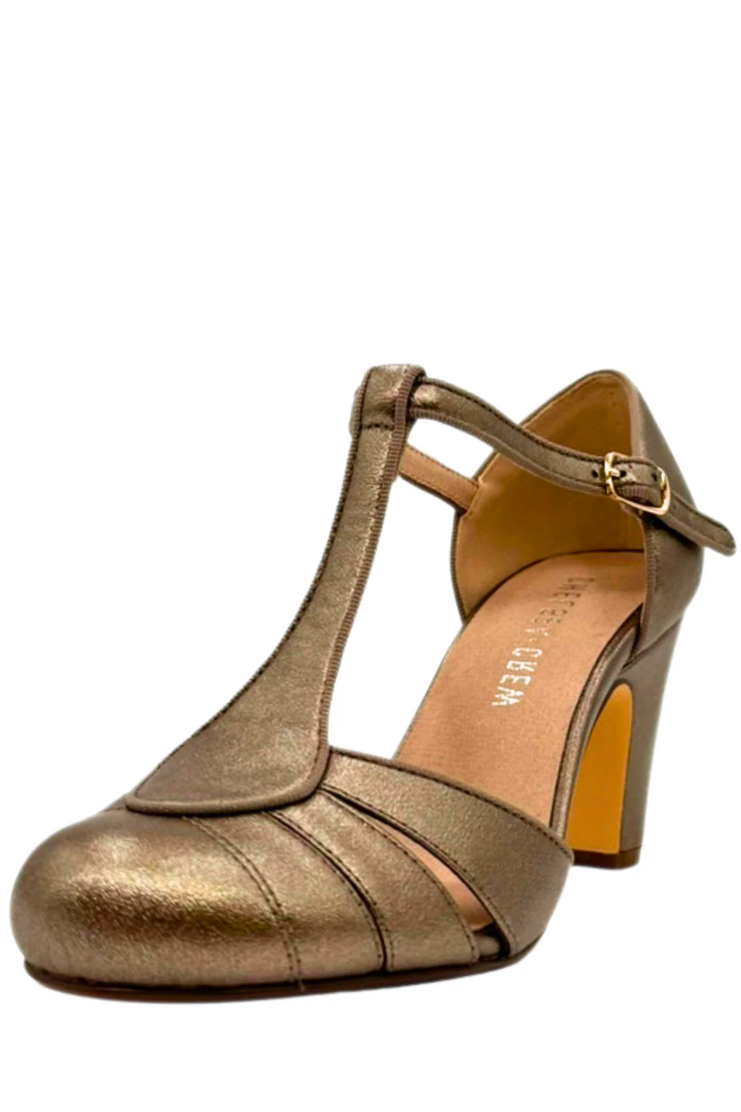 Mulberry Metallic T-Strap Heels - Image 11