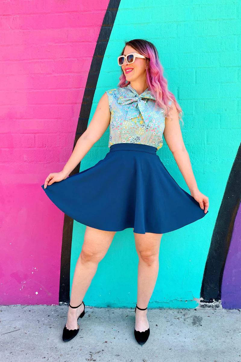Ocean Blue Skater Skirt - Image 2