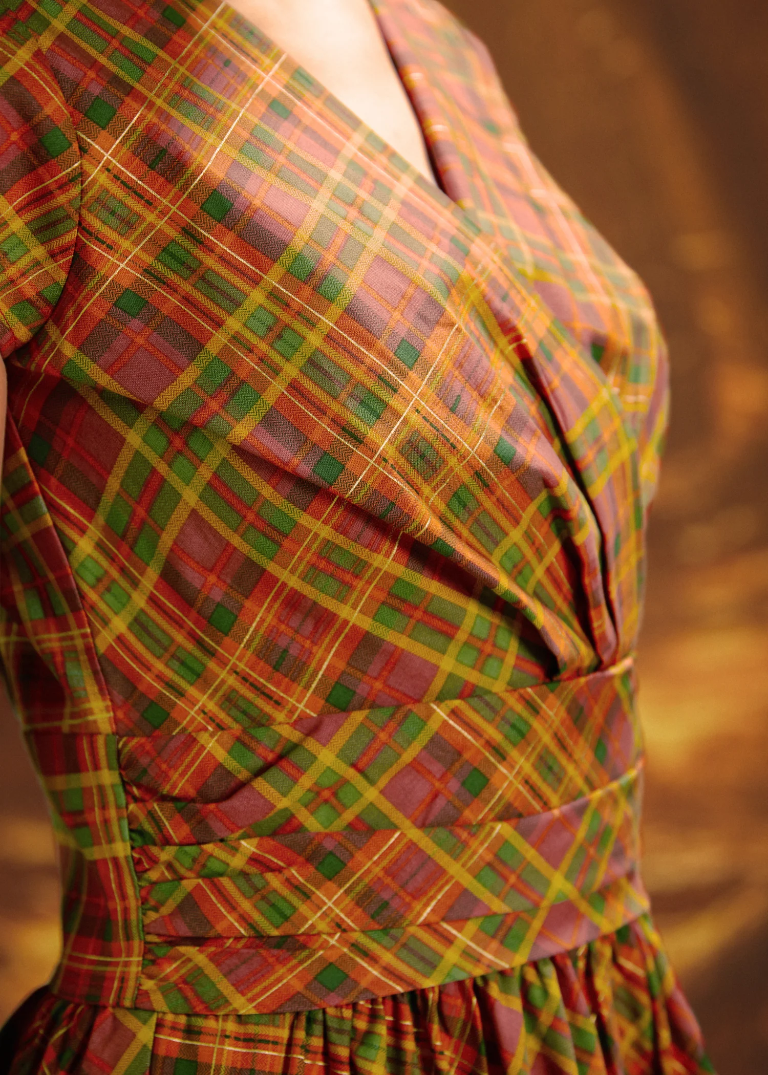 Orange Plaid Greta Dress - Image 2