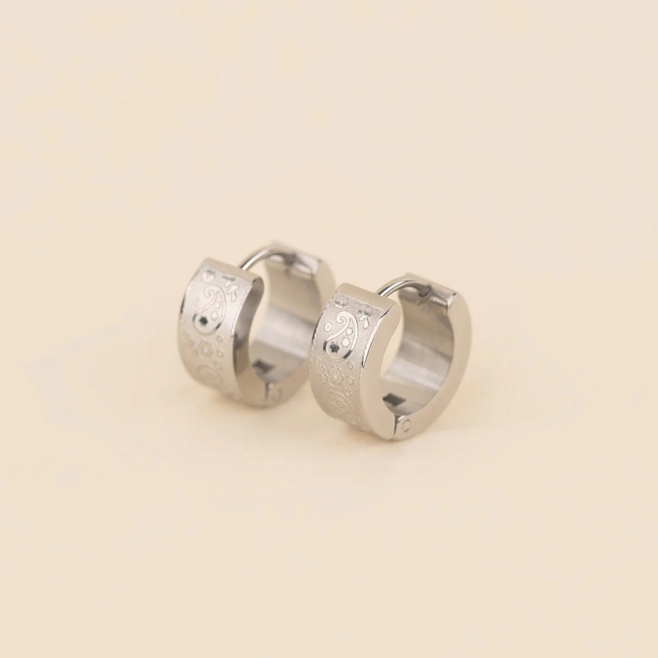Paisley Super Chunky Huggie Hoop Earrings