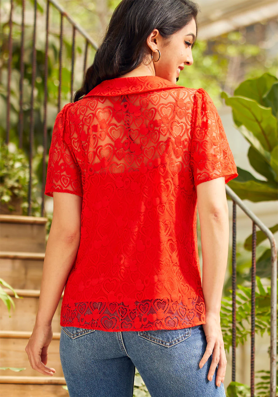 Heart Throb Button-Up Top (Final Sale) - Image 2