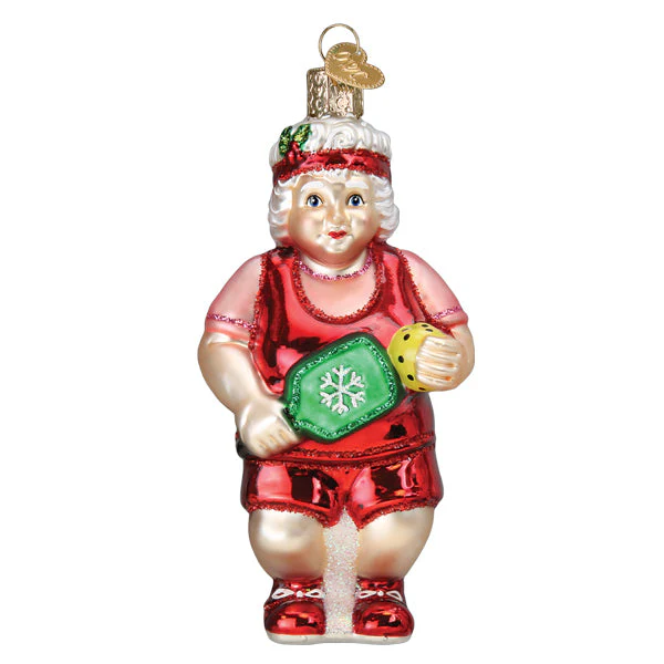 Pickleball Mrs. Claus Ornament - Image 4