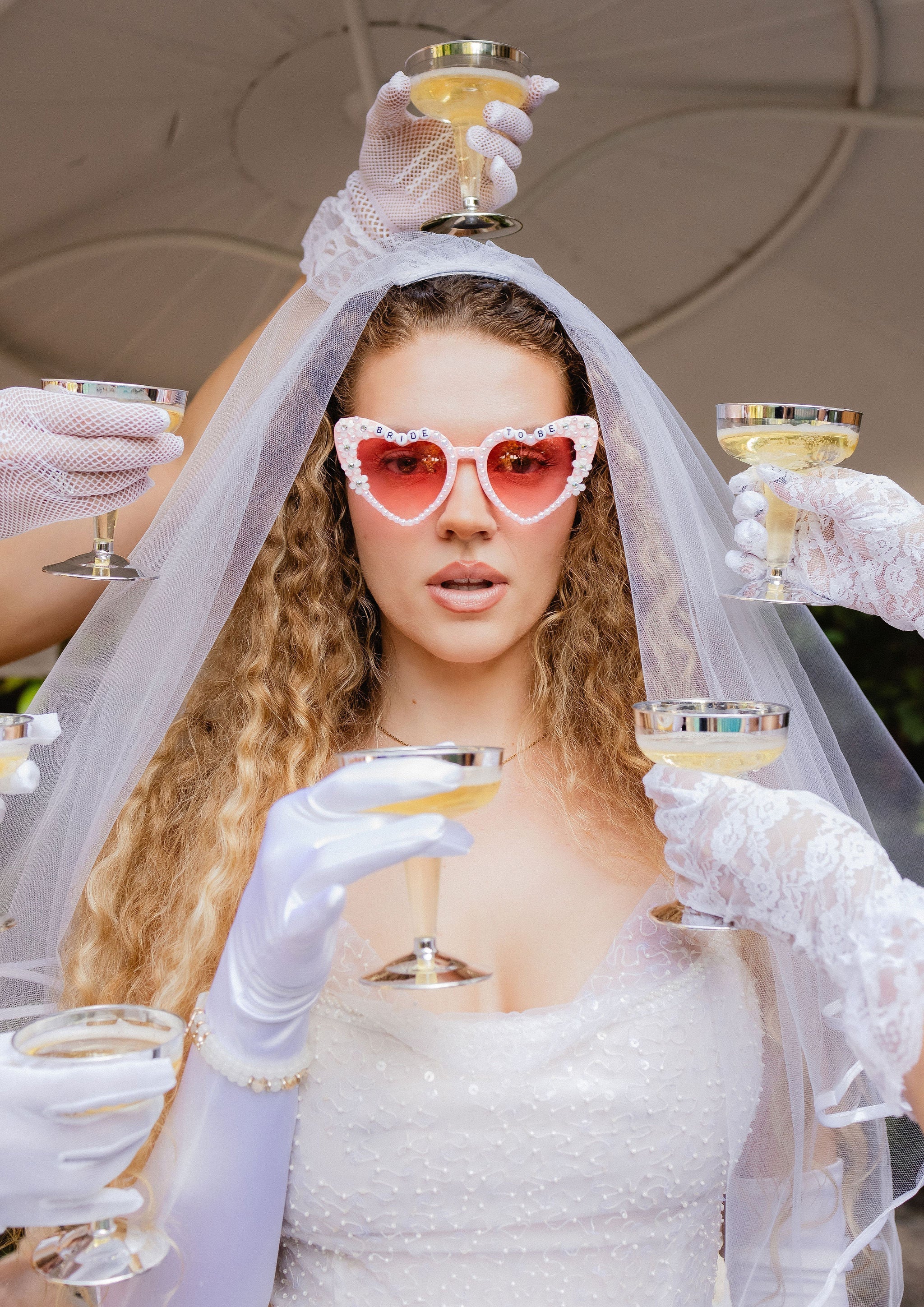 PINK PETAL Bride to Be Sunglasses - Image 2