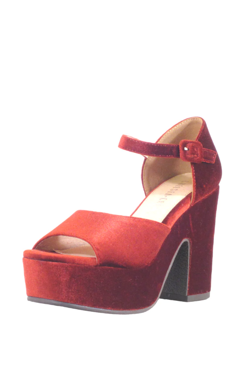 Quill Velvet Platform Heels - Image 5