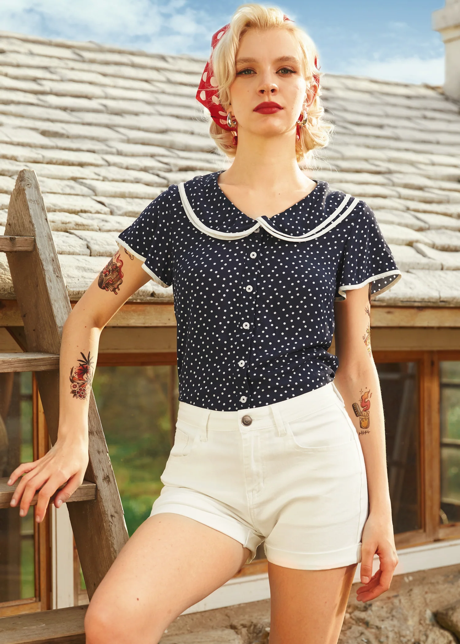 Old School Cool Roll-Cuffed Shorts - Image 4