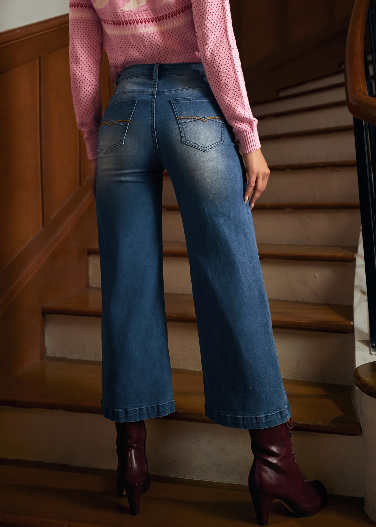 Luck of the Stylish Wide Leg Crop Jeans - Image 6