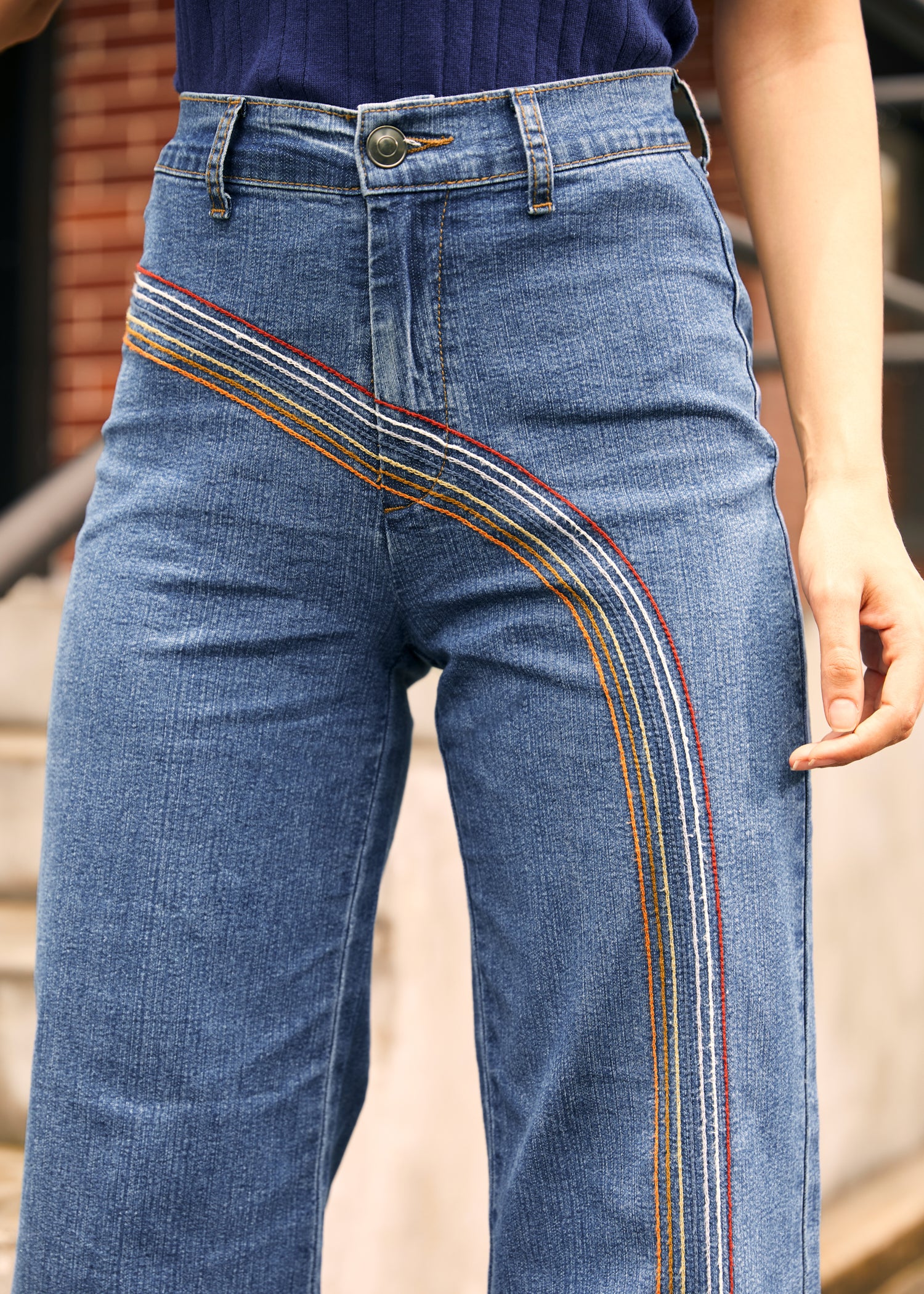 Rainbow With Me Wide-Leg Jeans - Image 4