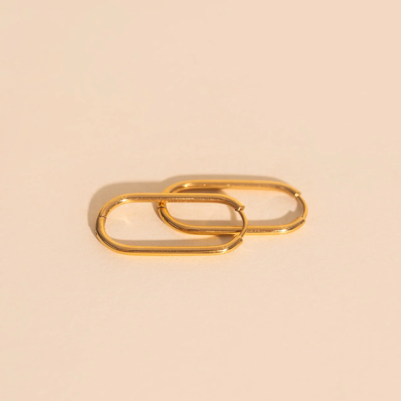 Rectangle Rounded Huggie Hoop Earrings - Image 13