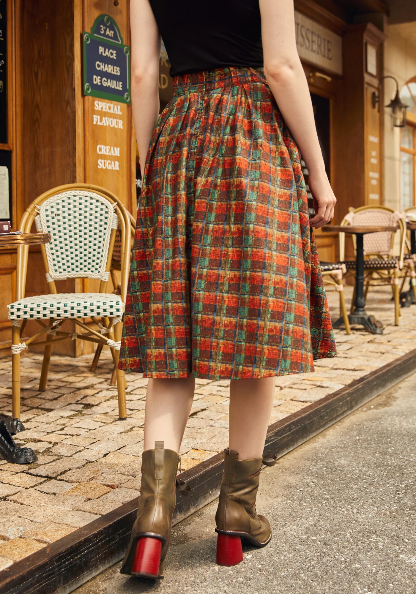 Red Plaid Doris Skirt - Image 6