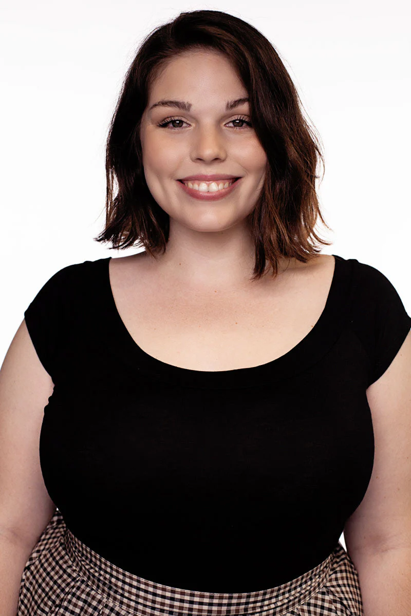 Retro Boat Neck Top in Black - Image 5