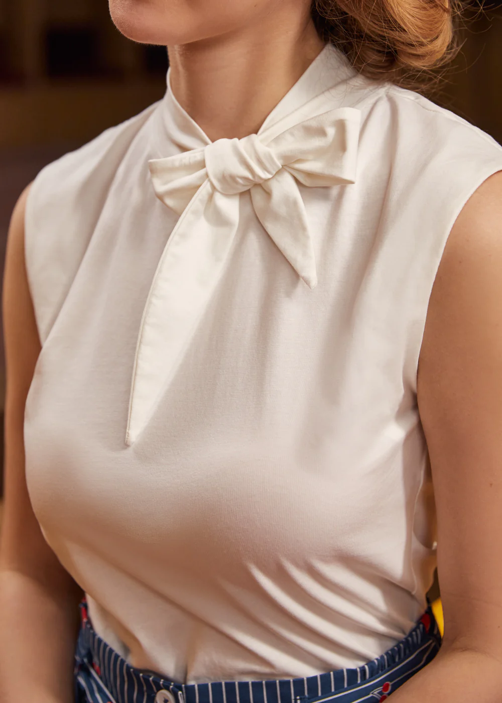 Retro Rendezvous Tie-Neck Top - Image 2