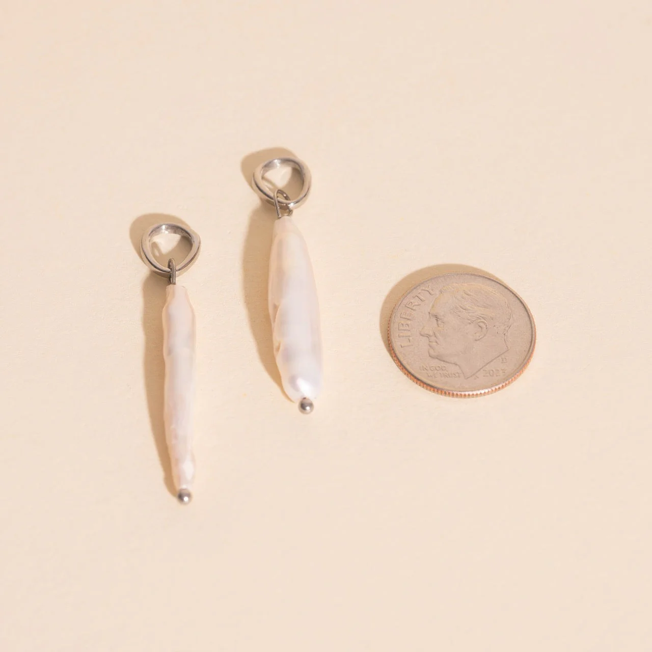 Sailor's Pearl Huggie Hoop Charms - Image 8