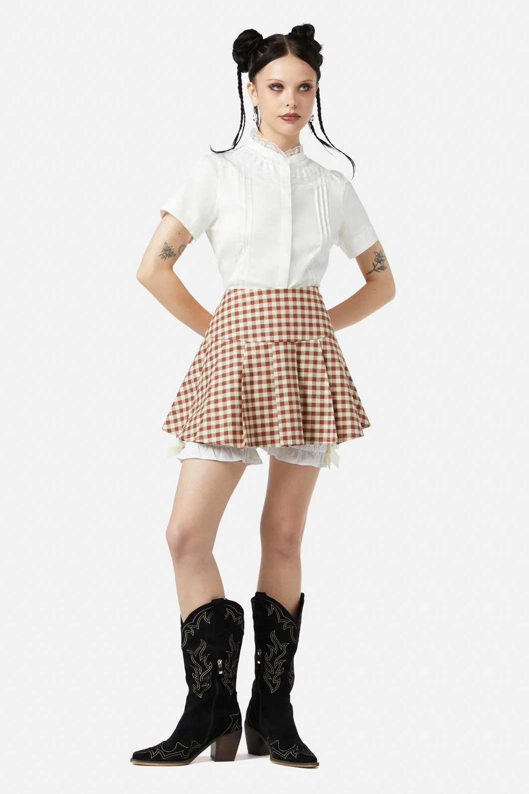 Saloon Gingham Skort - Image 2