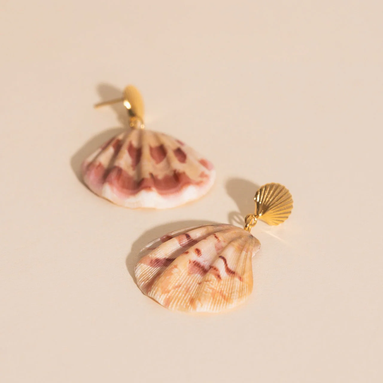 Seashell Dangle Stud Earrings - Image 5