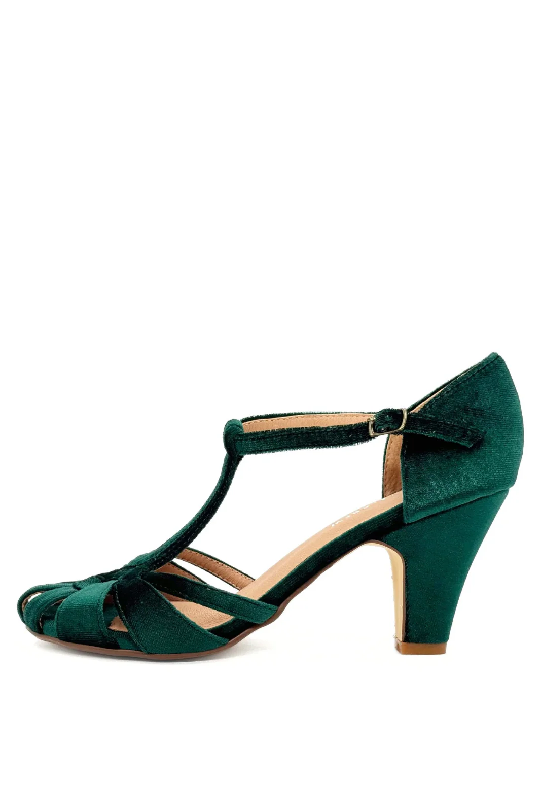 Sergi Velvet T-Strap Heels