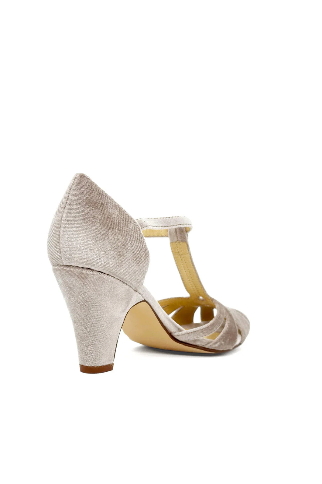 Sergi Velvet T-Strap Heels - Image 7