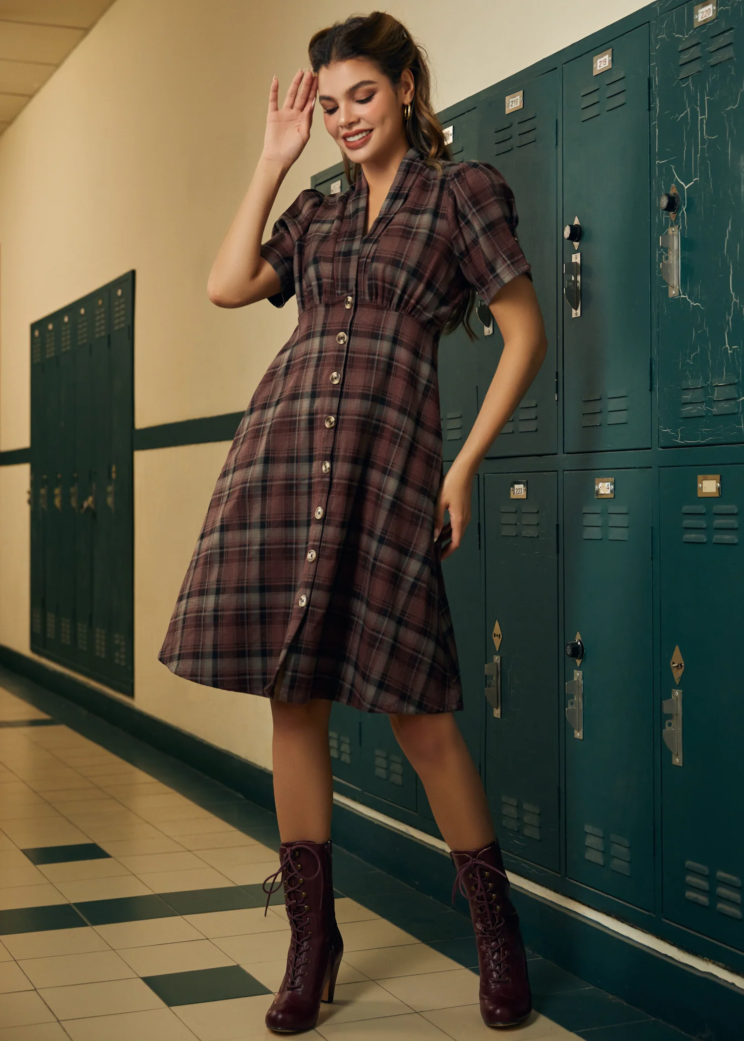 Ivy League Charm Fit & Flare Dress - Image 6