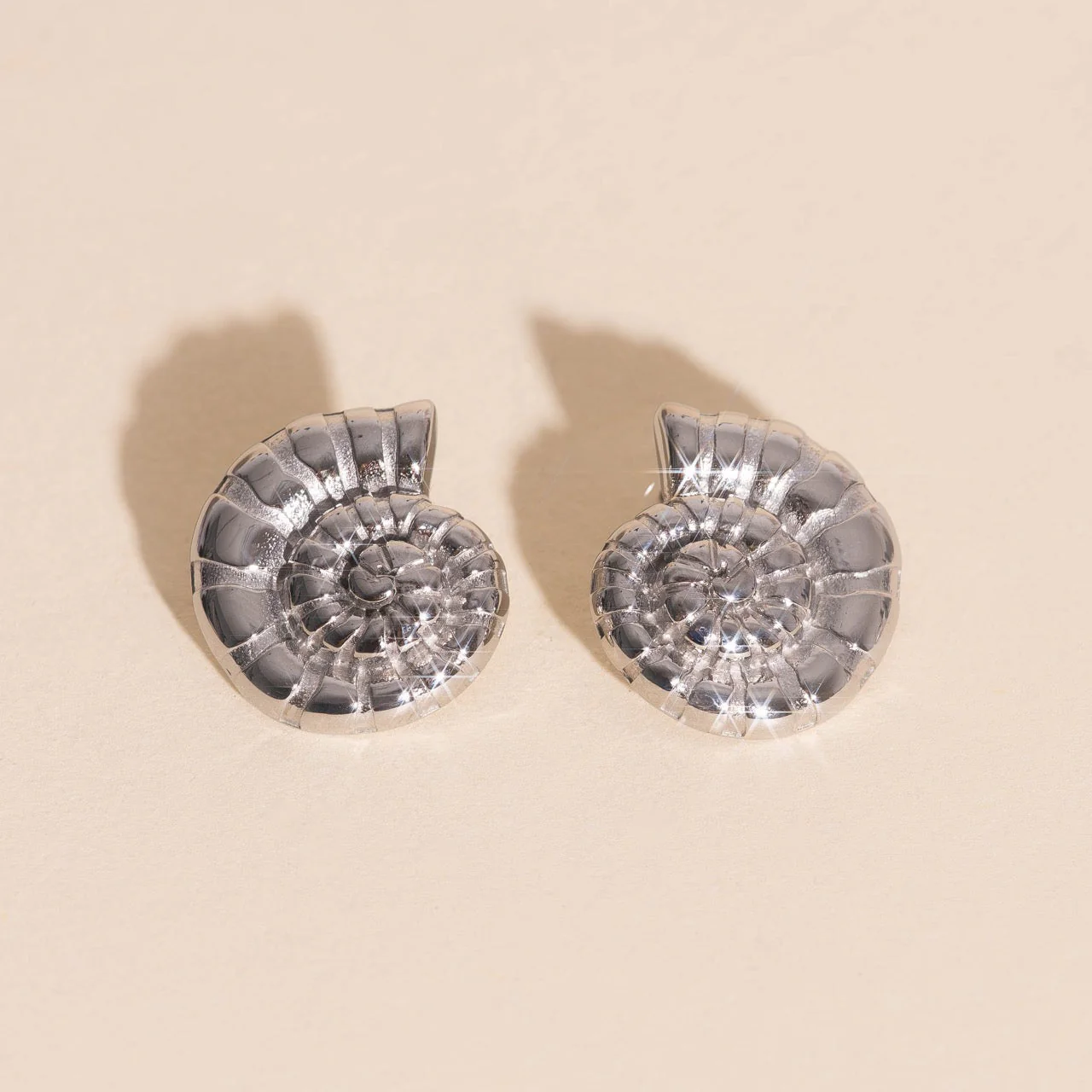 Shell Swirl Stud Earrings - Image 7