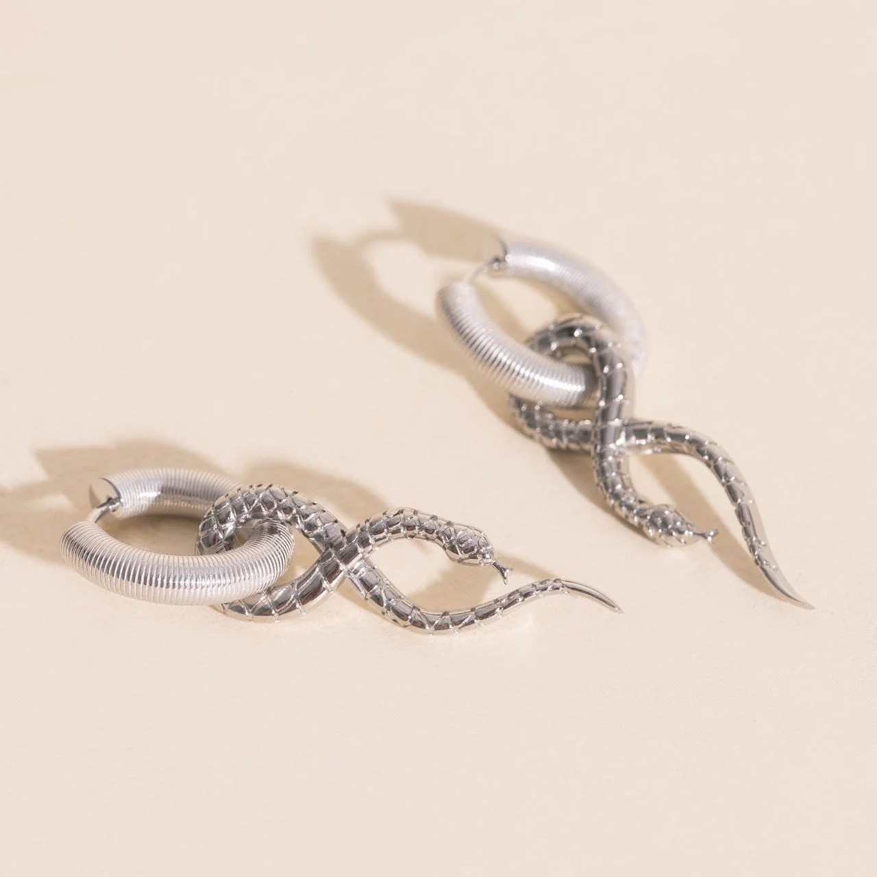 Snake Chunky Huggie Hoop Charms - Image 5