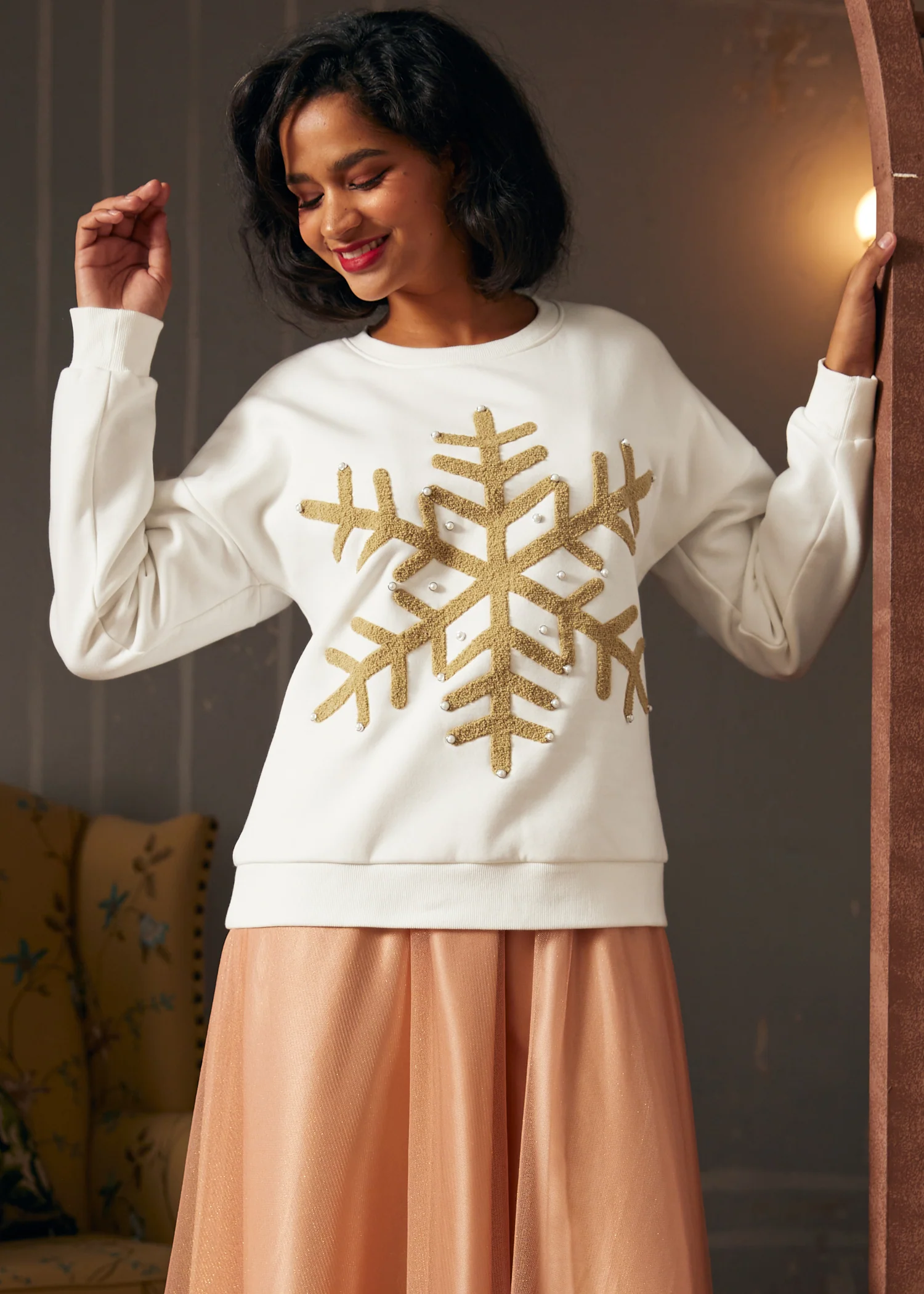 Winter's Whisper Snowflake Sweatshirt - Image 3