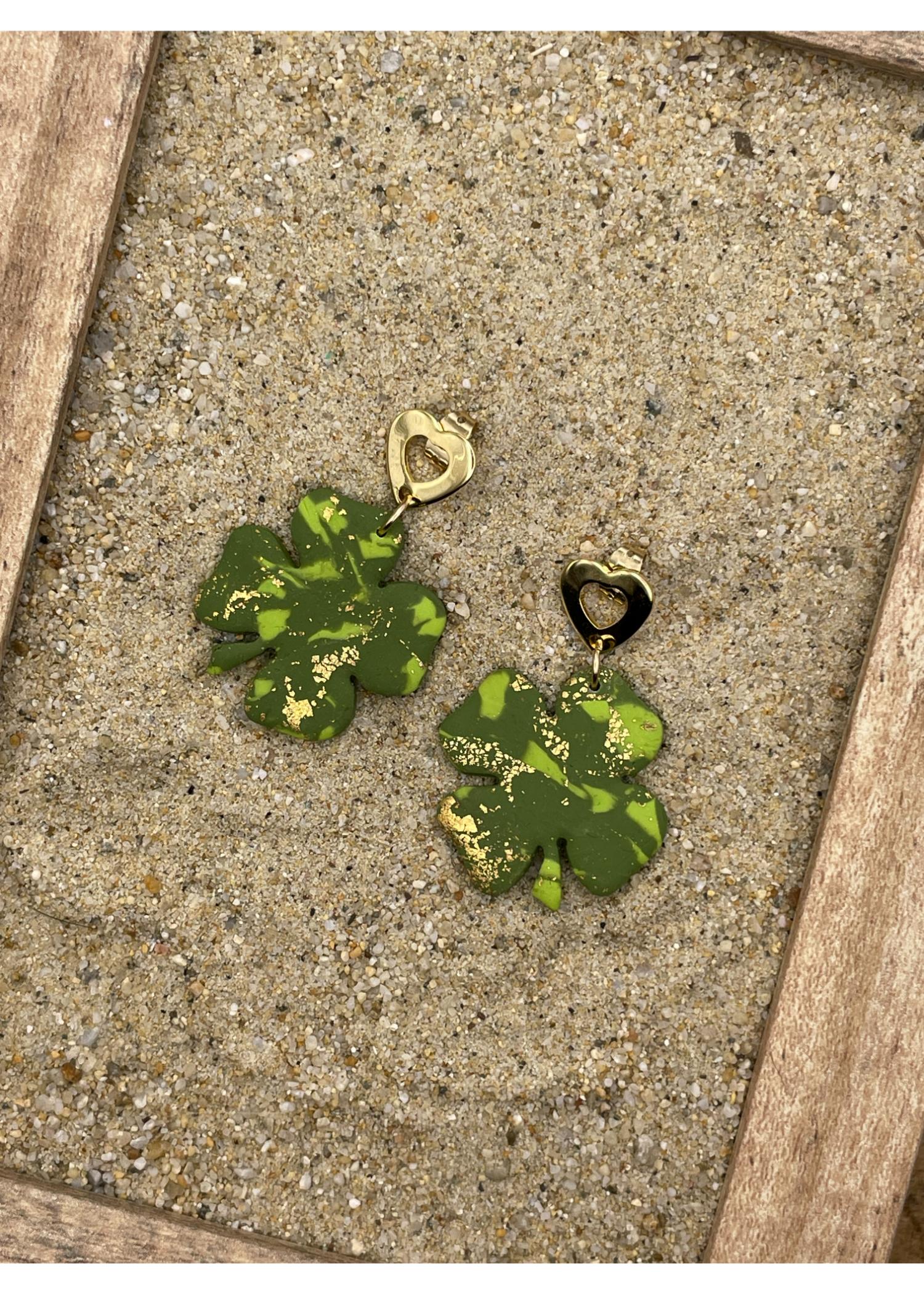Lucky Clover St Patty's Day Earrings - Image 3