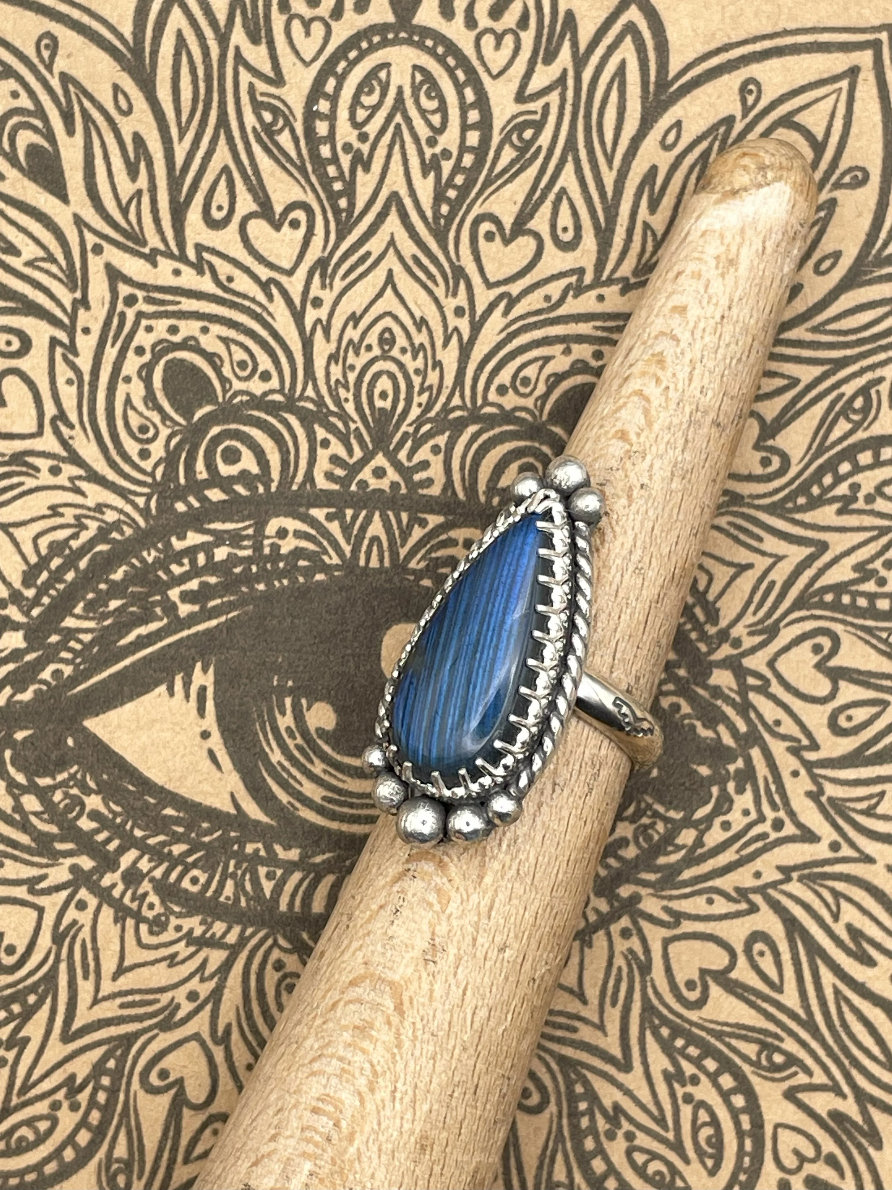 Sterling Silver Labradorite Ring - Image 2