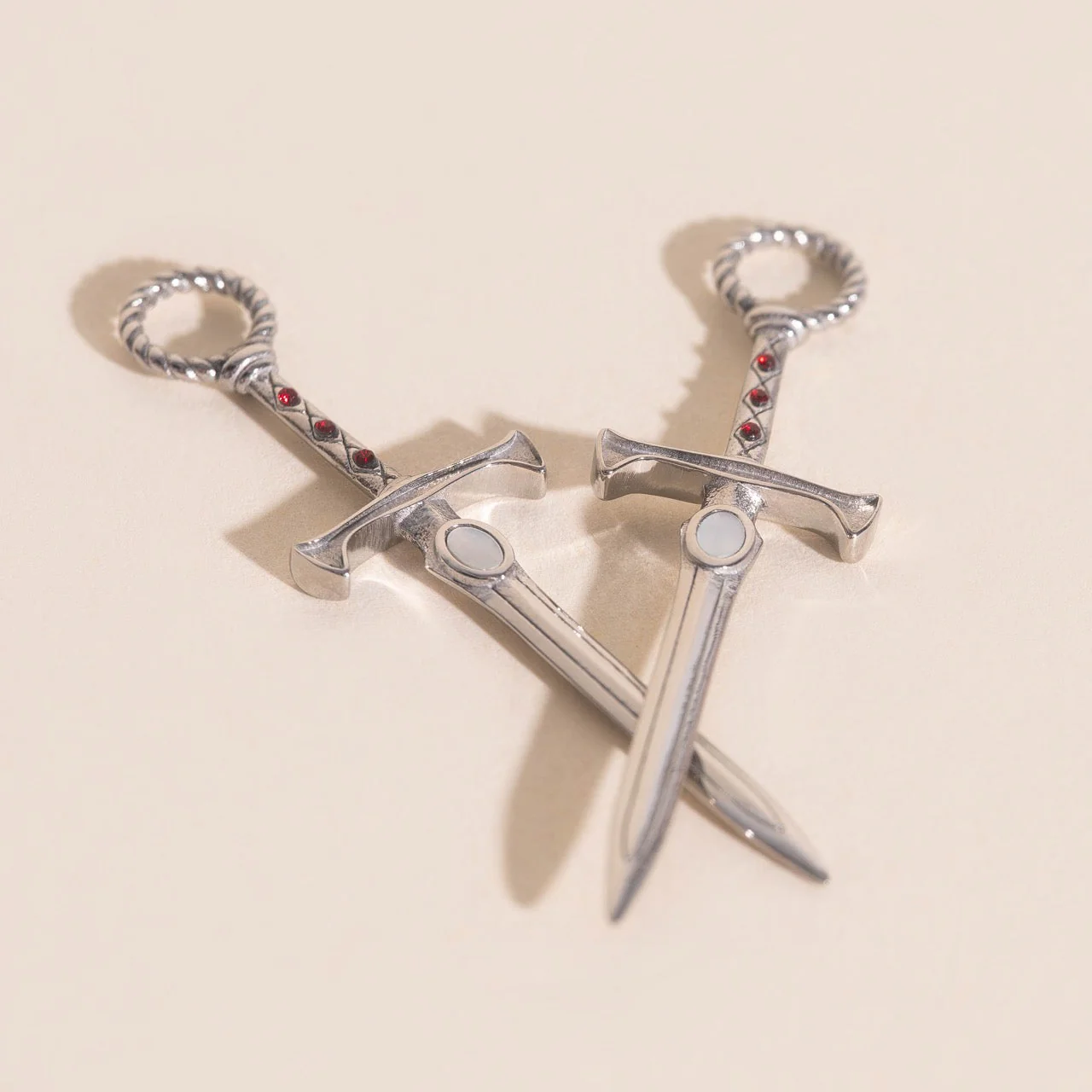 Sword Chunky Huggie Hoop Charms - Image 6