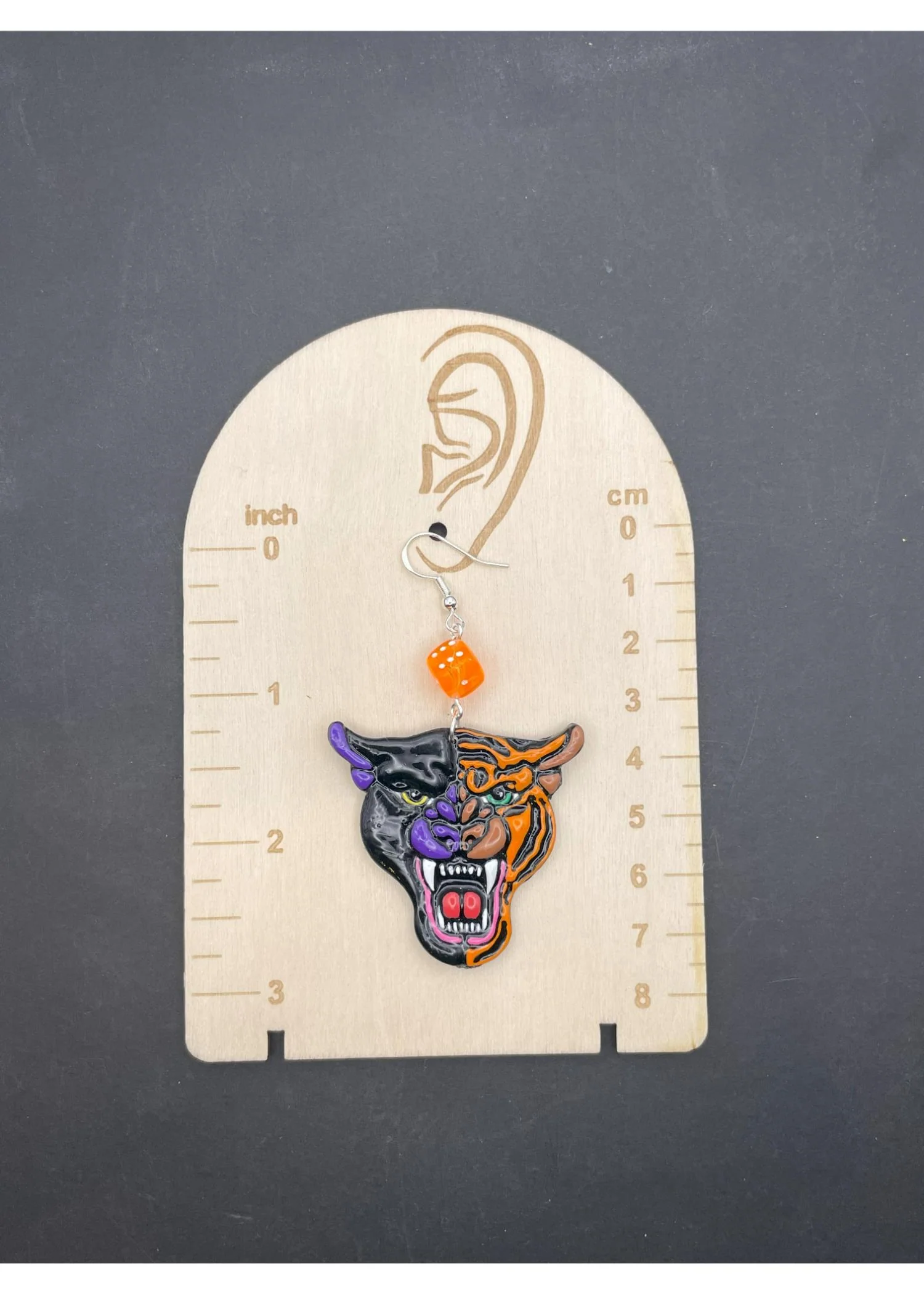Tattoo Love Panther Tiger Earrings - Image 2