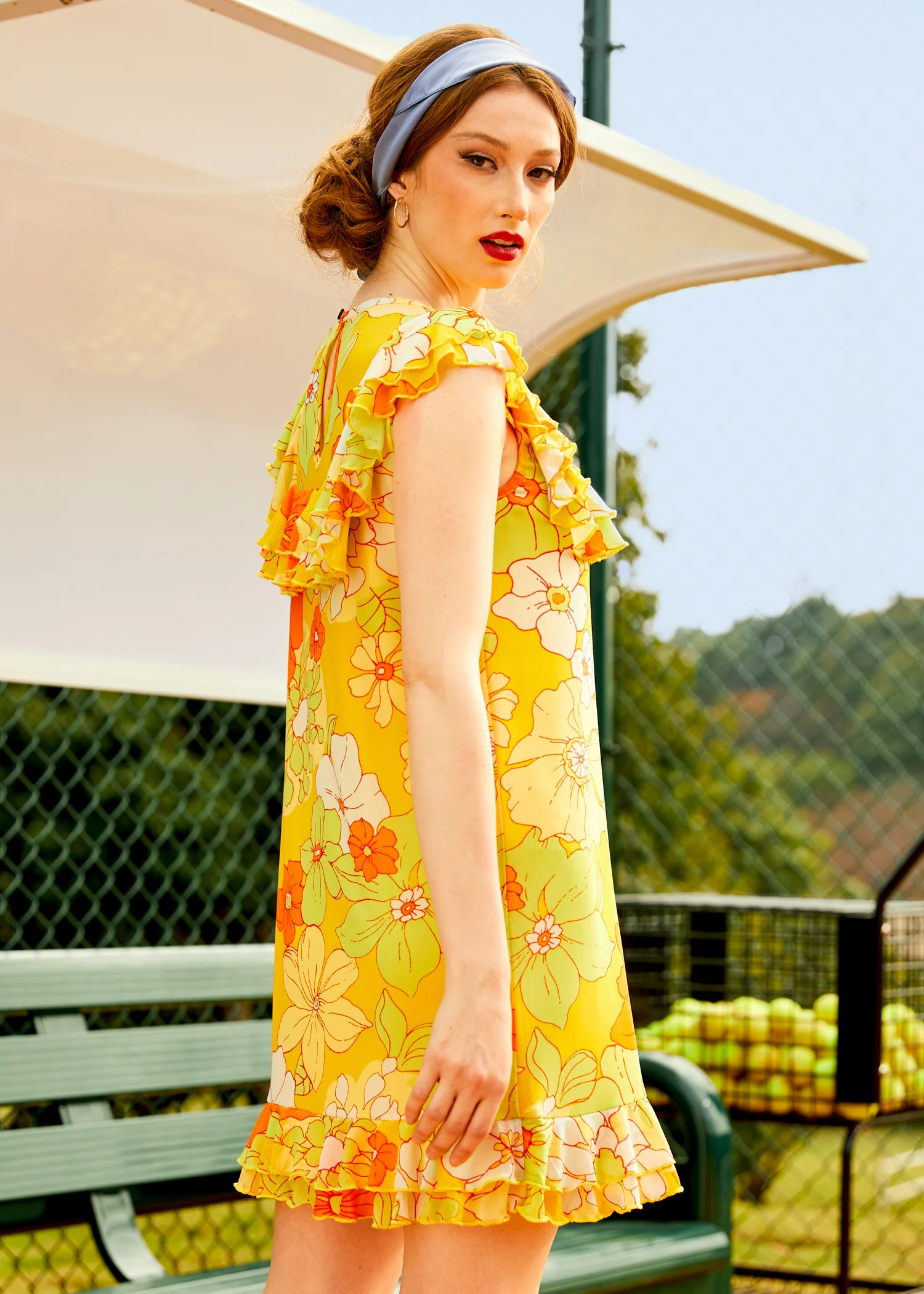 That Tropical 'Frilling' Mesh Mini Dress (Final Sale) - Image 2