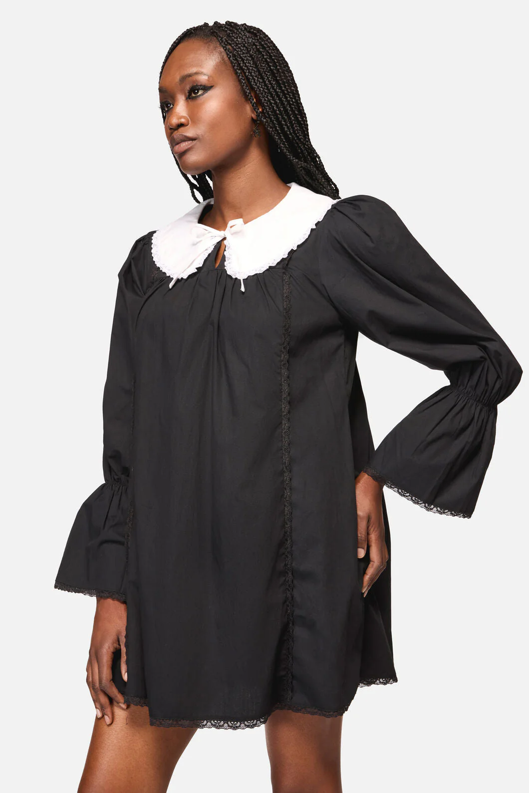 The Adorned Collar Lace Dress - Image 8