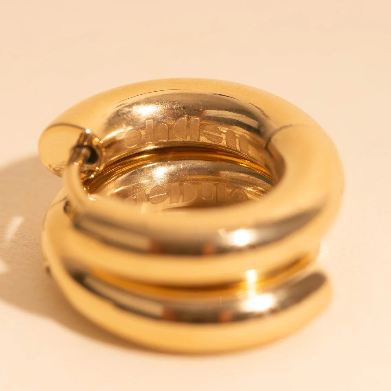 Titanium Chunky Rounded Huggie Hoop Earrings - Image 8