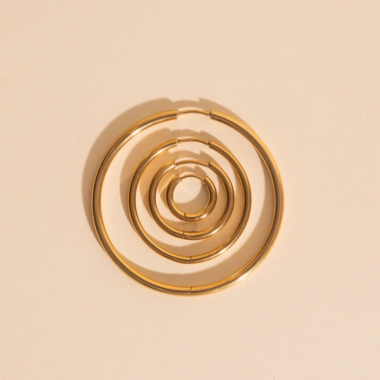 Titanium Circle Rounded Huggie Hoop Earrings - Image 4