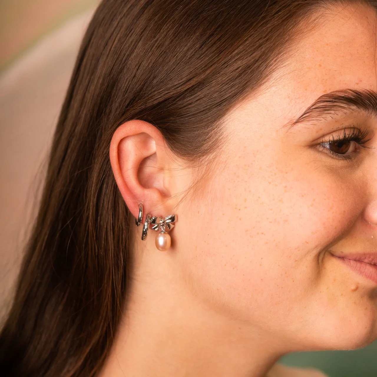 Titanium Mini Rounded Huggie Hoop Earrings - Image 2