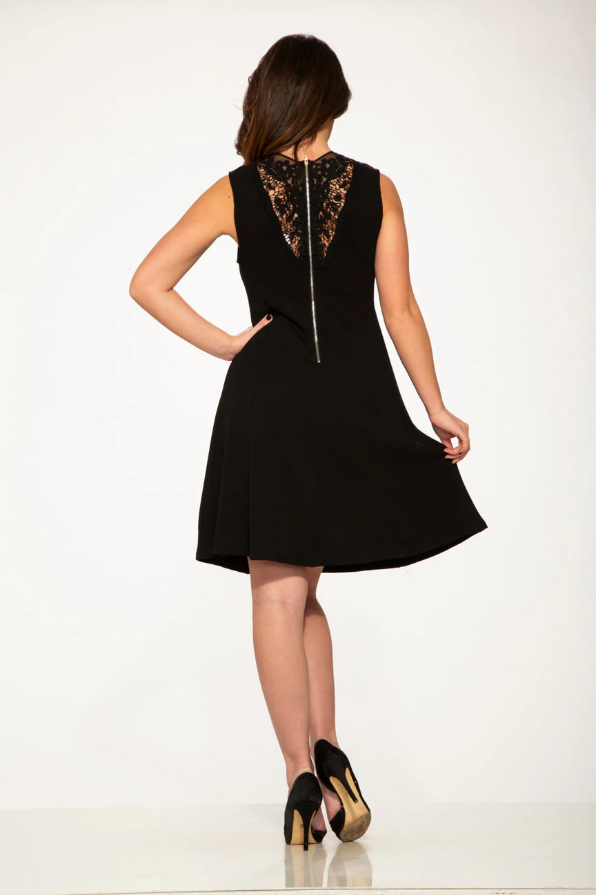 Black Mini Night Out Swing Dress - Image 2