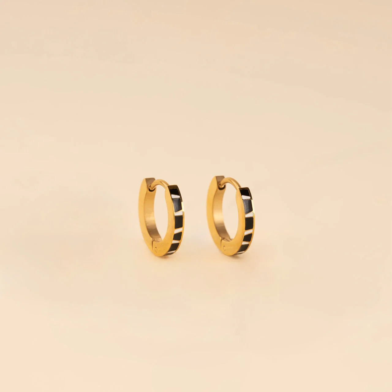 Zebra-print Huggie Hoop Earrings